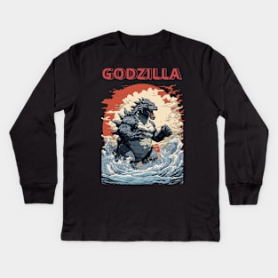 Godzilla Battle Minus one Kids Long Sleeve T-Shirt